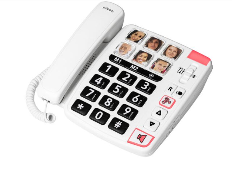 Amplified Desk Phone, Big Buttons   - CARE80s