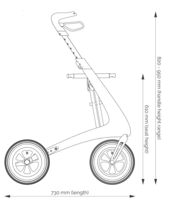 Carbon Overland Walker - Rollator