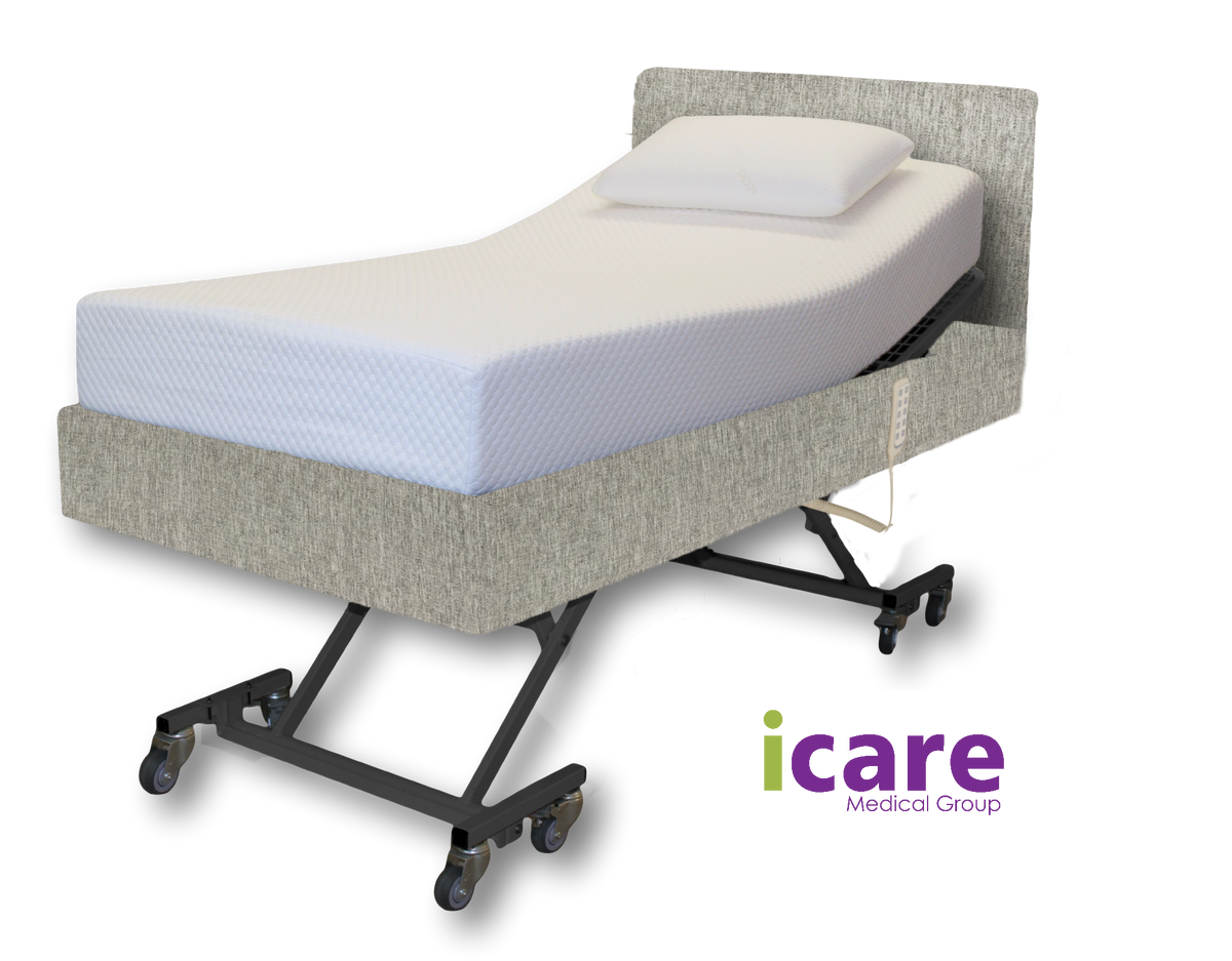 Bed  Long Single Silver with Medium Mattress IC333 Package